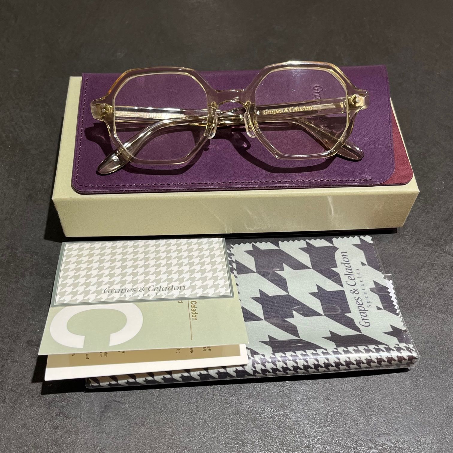 定価42900円 Grapes & Celadon GC 003 クリア 眼鏡 メガネ グレープス 