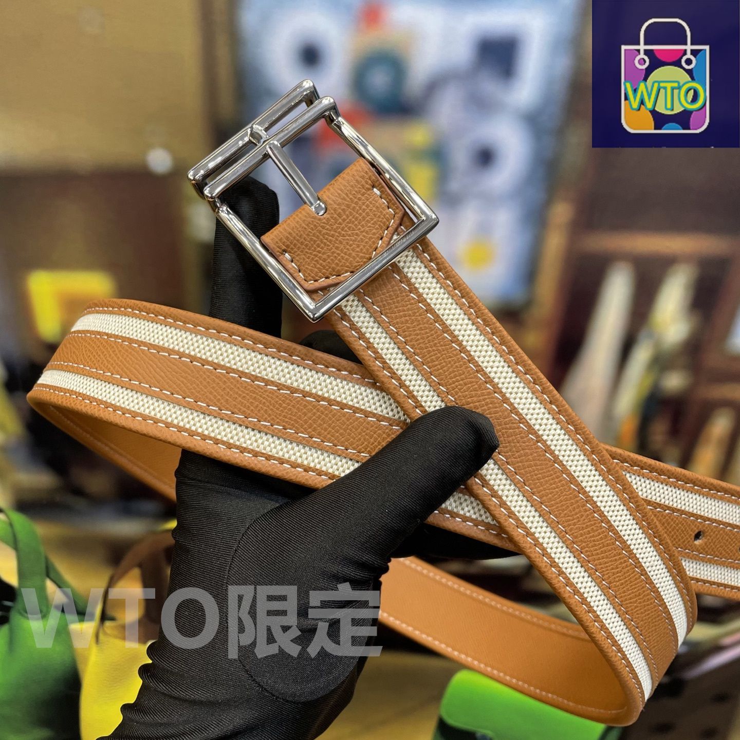 HERMES♡レザーベルト ホワイト/ブラック ホワイト - レディス ベルト | エルメス | Hermès - エルメス