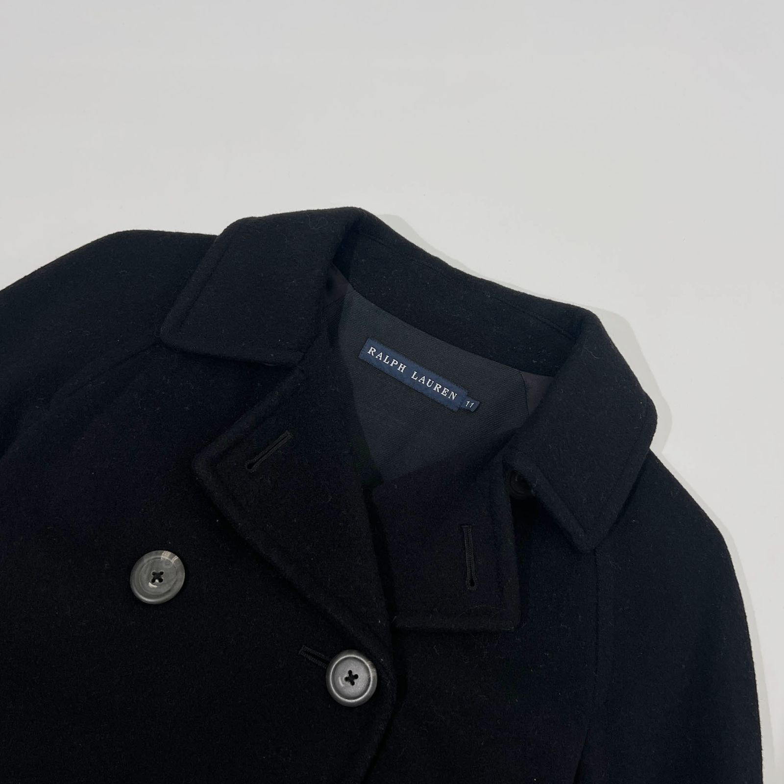 90s Ralph Lauren ラルフローレン Pコート ピーコート 11/ブラック 