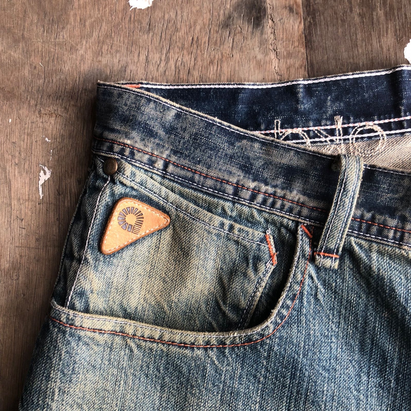 AKADEMIKS 34インチ Lサイズ switching denim ワイドデニム 00s y2k 