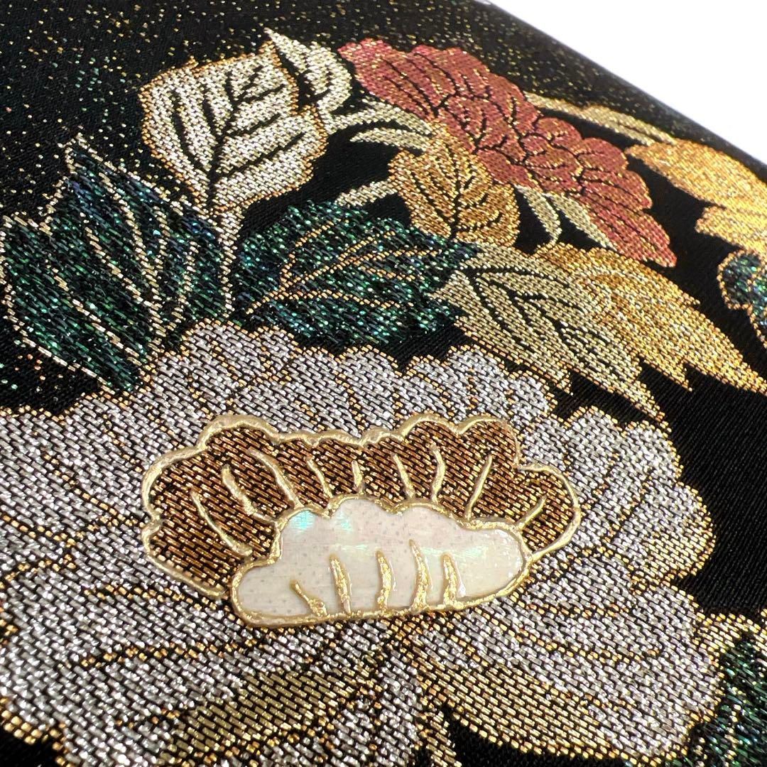 未着用　袋帯　花と鳥模様　金糸　紗綾形　着物　帯　009k 未着用 螺鈿細工 紗綾形 花紋 花模様 袋帯 着物 032a p - メルカリ