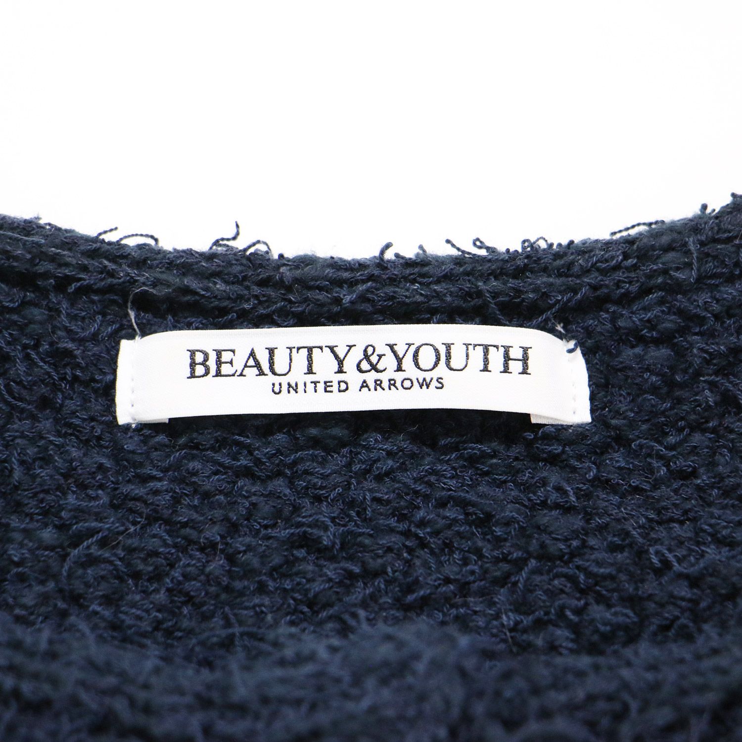 BEAUTY&amp;YOUTH ビューティアンドユース ベスト ネイビー 紺 サイズ:FREE / ツイード フリンジ ニット ベスト / ジレ コットン ナイロン / トップス 羽織り レイヤード 重ね着【レディース】【中古】 楽天市場】コットンナイロンツイードニットベスト／ビューティ＆ユース