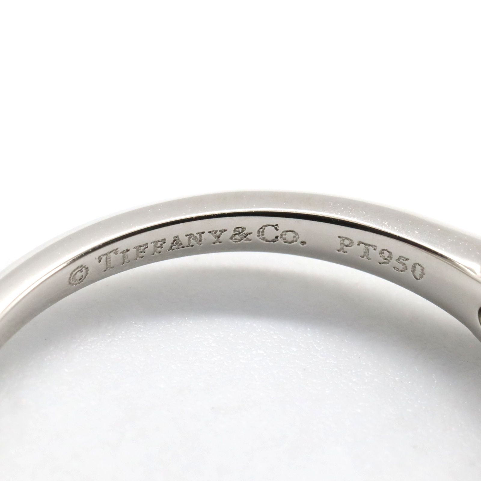ティファニー　TIFFANY　PT950　9.5号　ソリティア　リング　良品 ティファニー TIFFANY＆CO リング・指輪 ソリティアリング F