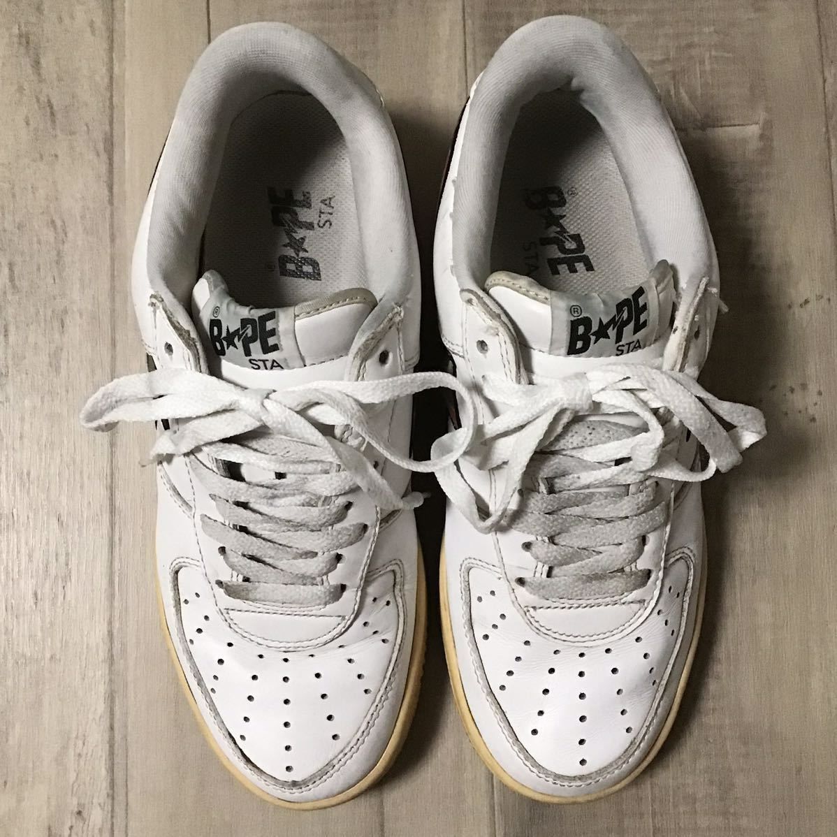 BAPE × KAWS レザー BAPESTA 26cm US8 a bathing ape BAPE STA shoes ...