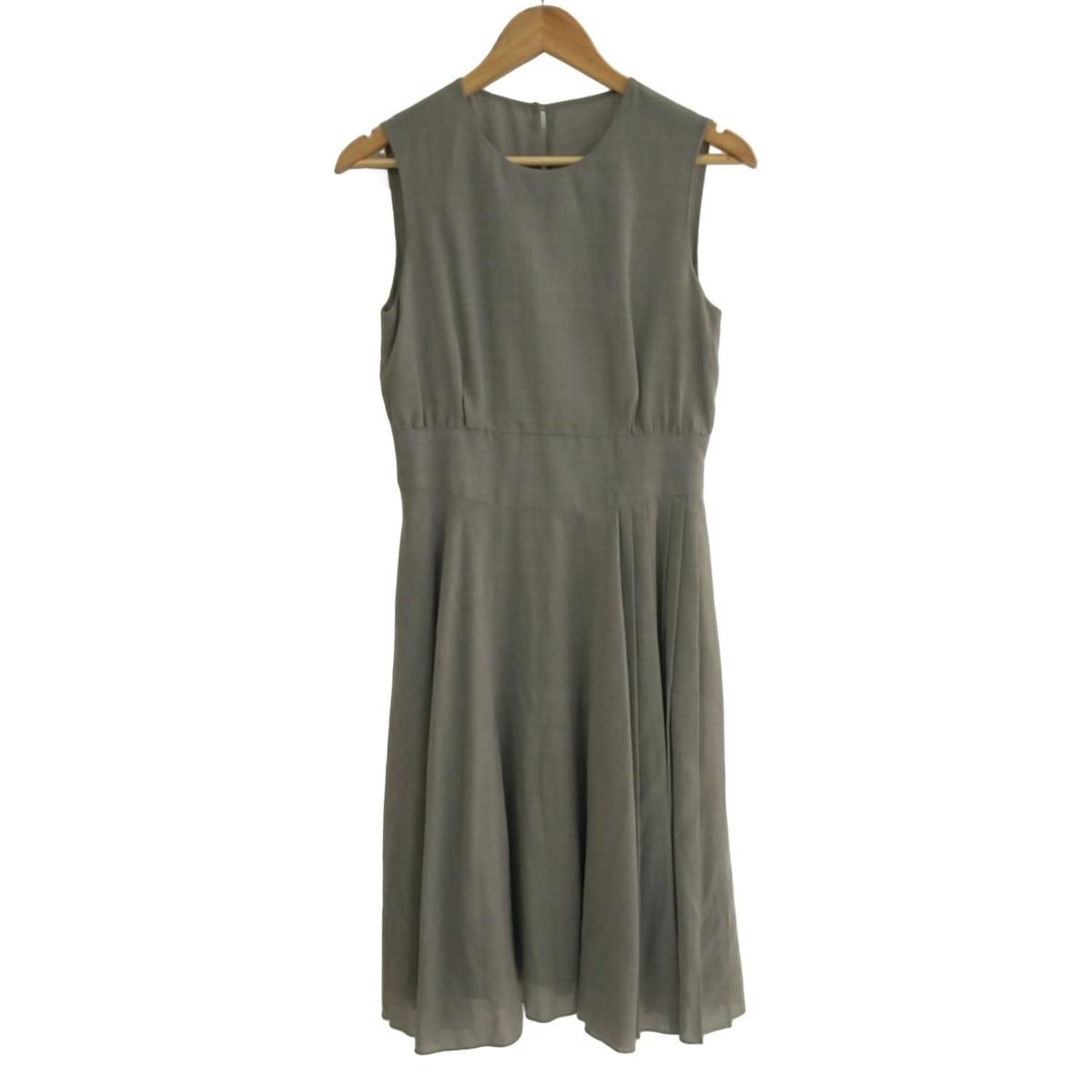 FOXEY NEW YORK フォクシーニューヨーク ワンピース サイズ40 M レディース - 32866 グレー クルーネック|ノースリーブ|ロング