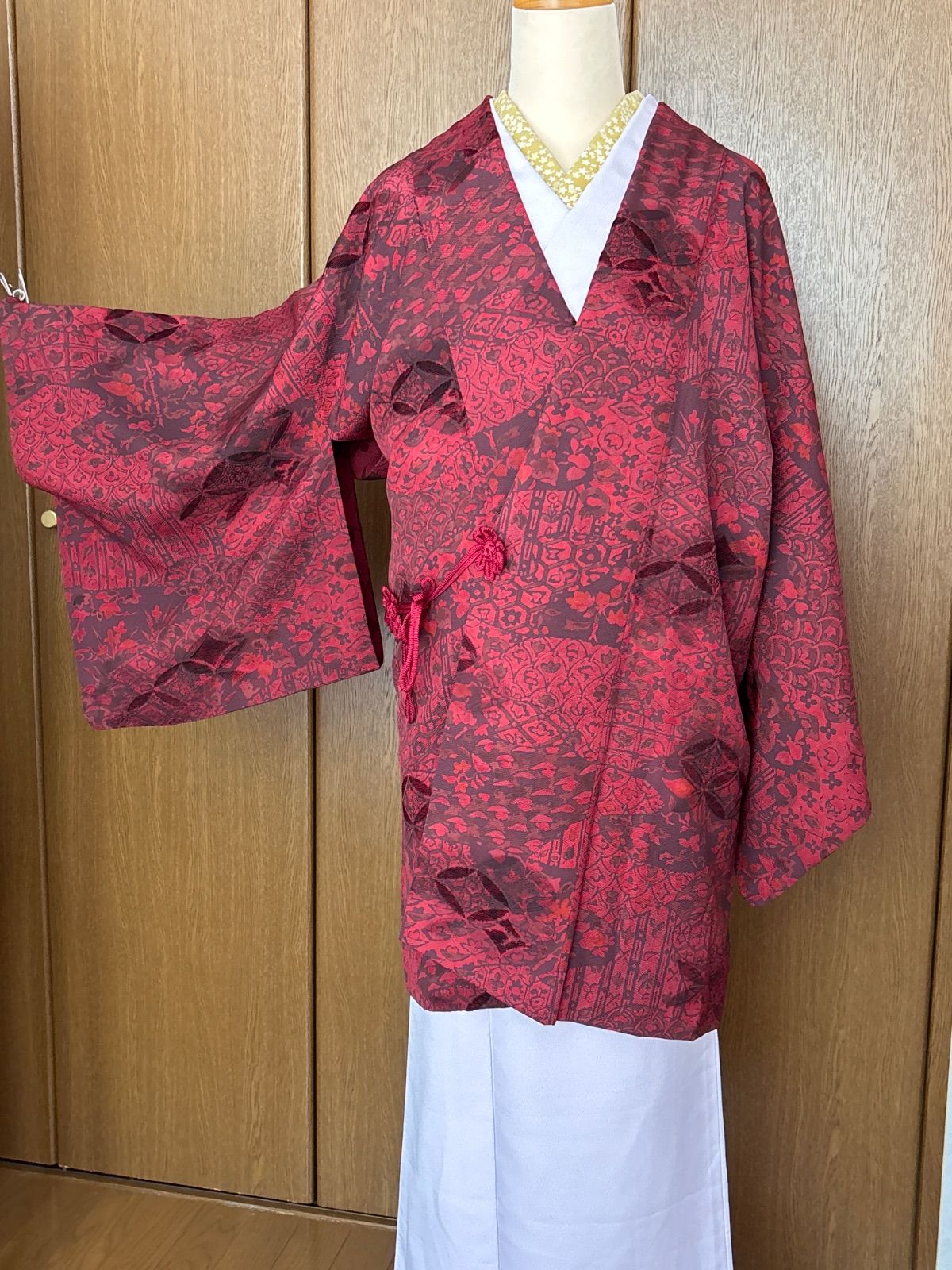 単道中着 コート あずき系 裄65.5