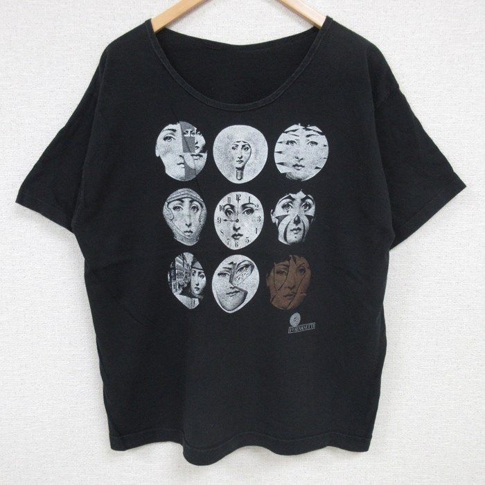 XL/古着 半袖 Tシャツ メンズ フォルナセッティ クルーネック 黒 ブラック 24jun12 中古