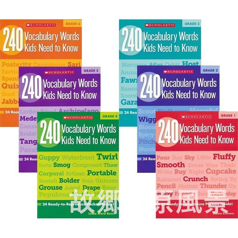 240 Vocabulary Words Kids Need to know 6冊 英語語彙 英語単語 英語ワークブック　英検　MaiyaPen対応　英語ワークブック　小学校英語