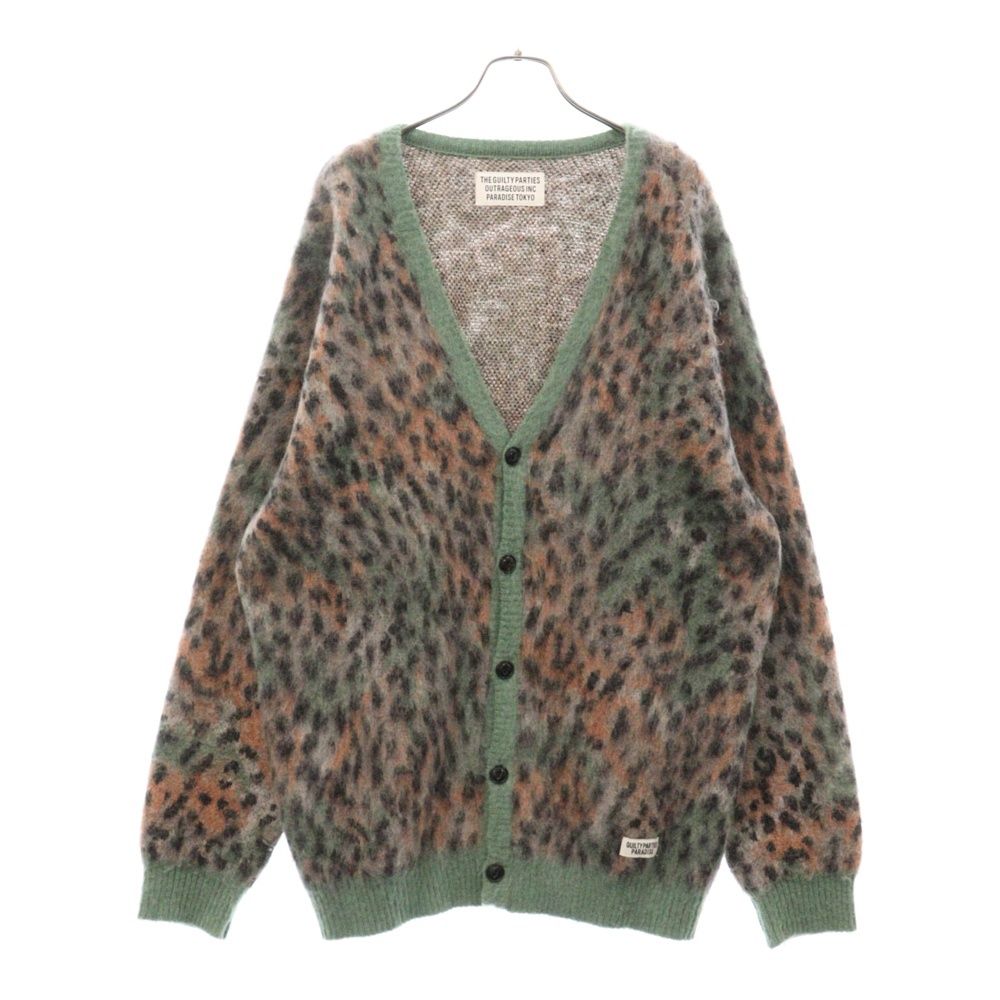 WACKO MARIA (ワコマリア) 21AW LEOPARD MOHAIR CARDIGAN レオパードモヘアニットカーディガン グリーン -  メルカリ