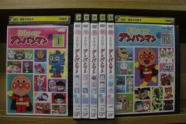 DVD それいけ!アンパンマン '15 不揃い 7本セット ※ケース無し