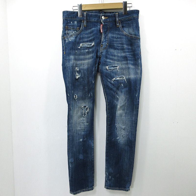 三重本店 DSQUARED2 ディースクエアード デニムパンツ SKATER JEAN S71LB0104 ブルー サイズ 42 108