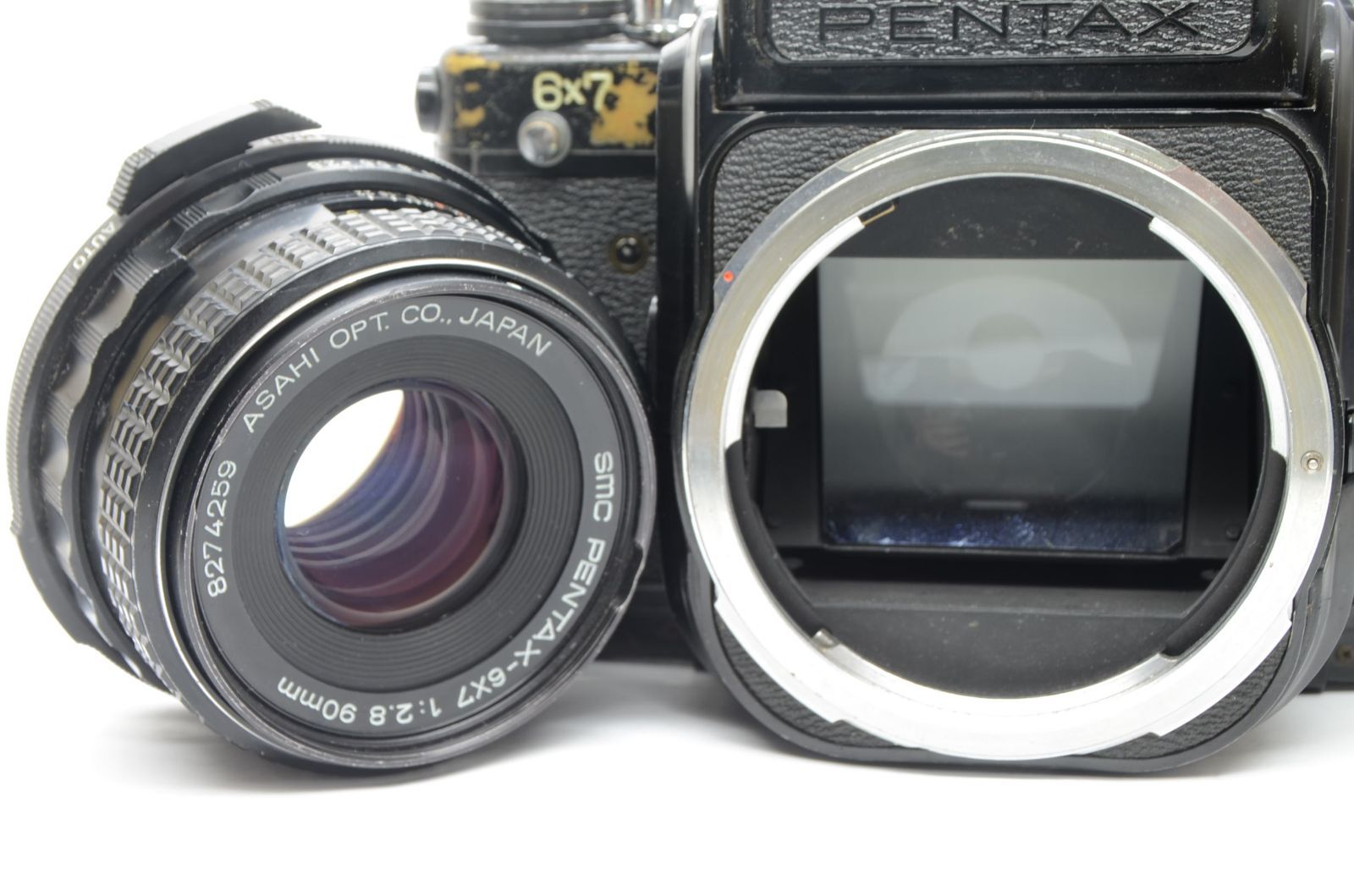美品 ASAHI PENTAX 6x7+90mm レンズ付き 完動品 ペンタックス ASAHI PENTAX 6X7 アイレベル ミラーアップ SMC