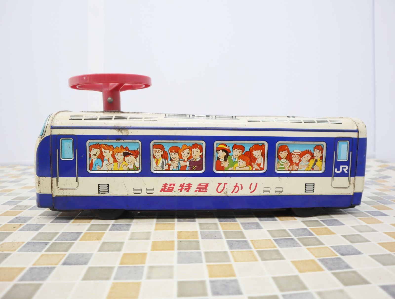 △ 玩具 希少 昭和レトロ｜ブリキ 超特急 ひかり号 ｜ICHIKO イチコー  ｜ 新幹線 電車 列車 ヴィンテージ 飾り物 日本製■O0683