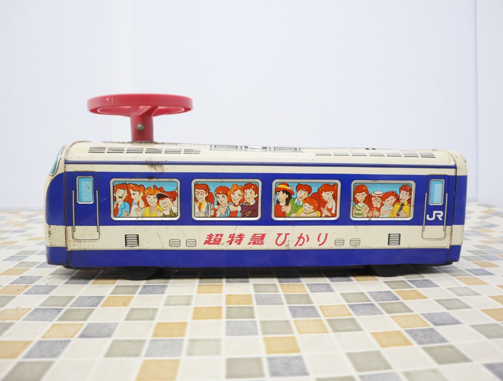 超超希少 昭和レトロ ブリキミニカー 昭和レトロ、ブリキのミニカー(赤いオープンカー) - メルカリ