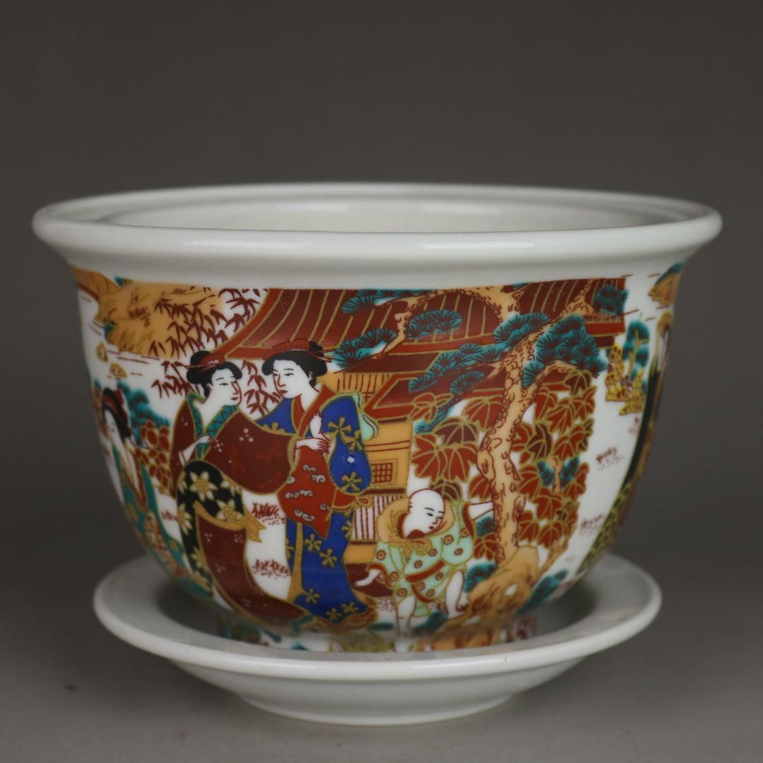 仕女図陶器の鉢 多肉菖蒲盆栽 植木鉢 小品盆栽鉢 大品盆栽鉢