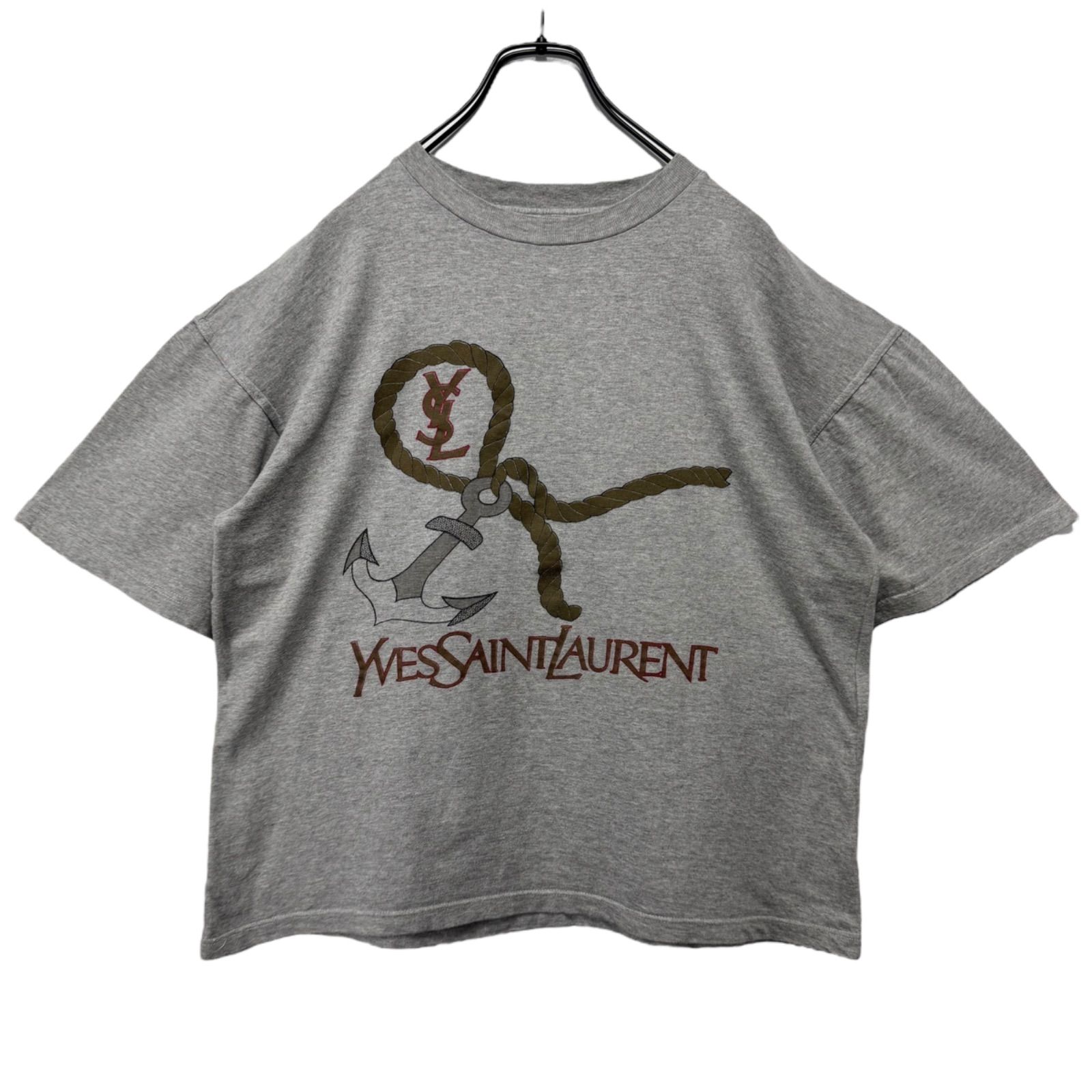 90s vintage YSL Yves Saint Laurent pour homme Logo Print T-shirt 