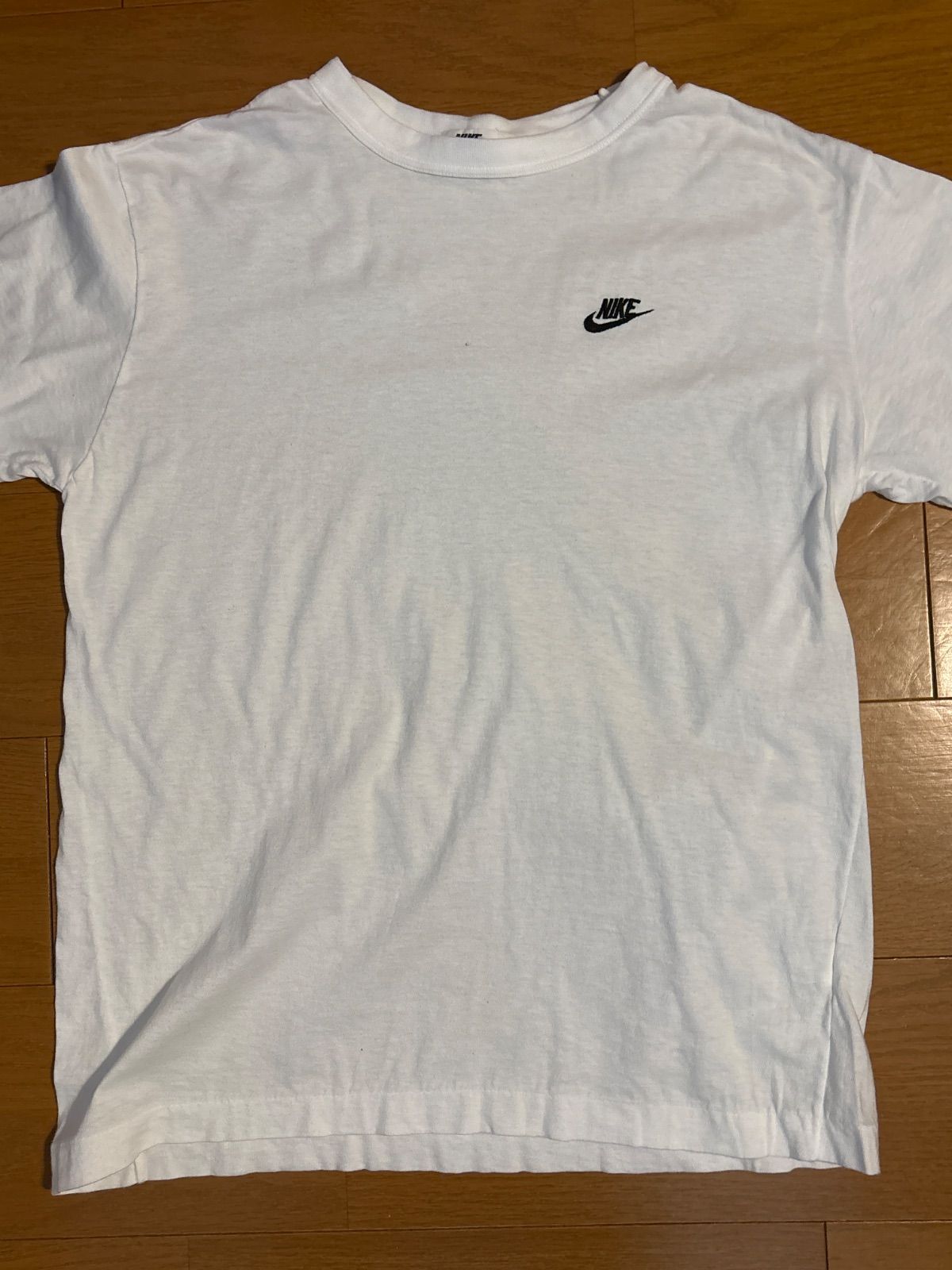 90s NIKE 白T ワンポイント ロゴ ヴィンテージ tシャツ ホワイト L