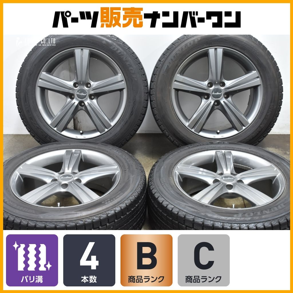程度良好品 ユーロスピード 18in 7.5J 40 PCD114.3 ダンロップ ウィンターマックス SJ8 235 60R18 CX-60 C X-80 T33 エクストレイル