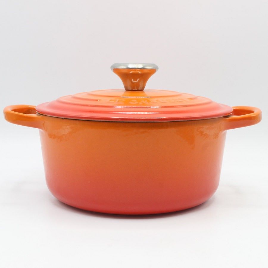 【新品・未使用】LE CREUSET ココット オレンジ 約18cm ル・クルーゼ Le Creuset ココット・ロンド 18cm オレンジ 2501