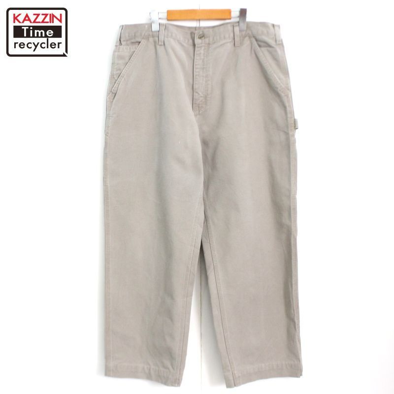 00s Carhartt 無地 DES ストレート ダック ペインターパンツ メンズ XLサイズ相当 ビッグサイズ オーバーサイズ