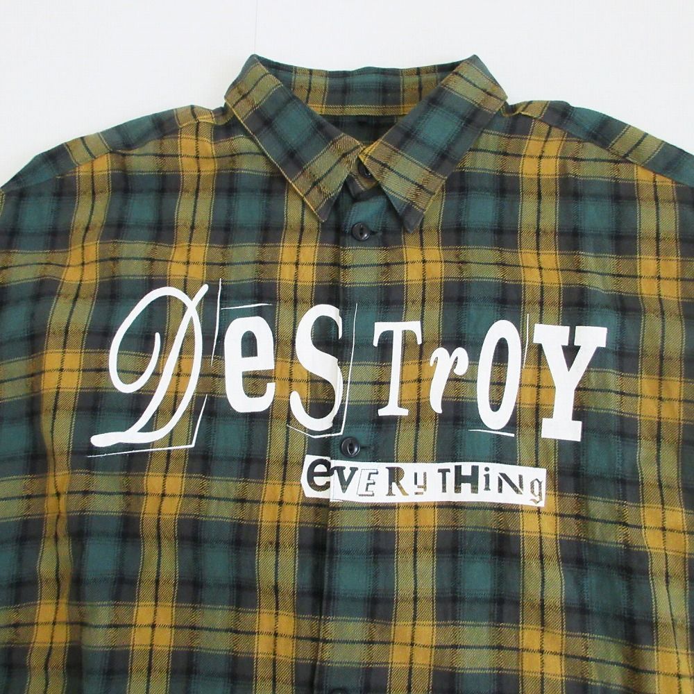 24AW KIDILL キディル Destroy Check Shirt デストロイ チェック