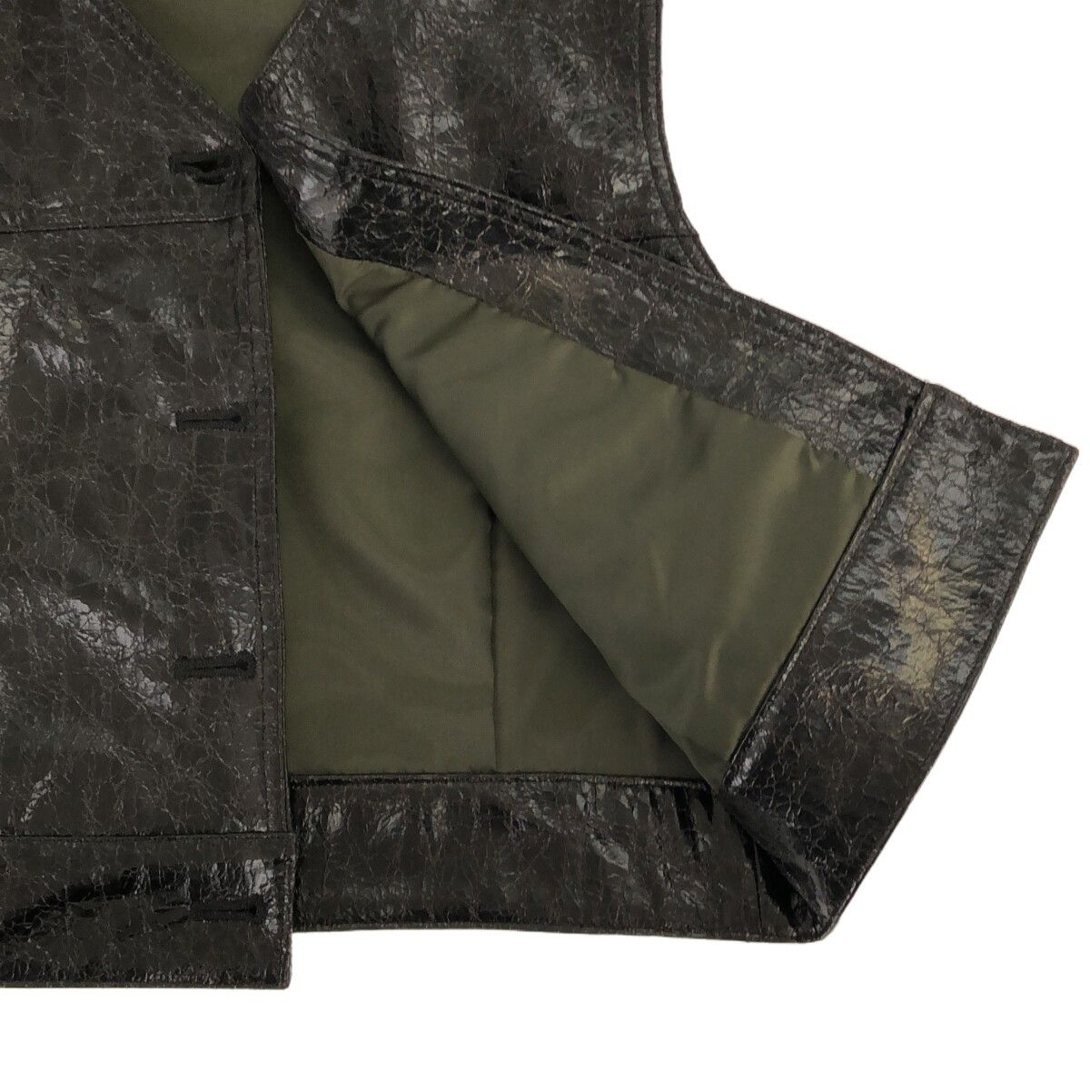 PERVERZE パーバーズ 21SS Compact Crack Vest クラックレザー 