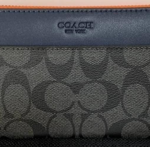 COACH コーチ 新品 長財布 黒 メンズ レディース 財布 ブラック 002