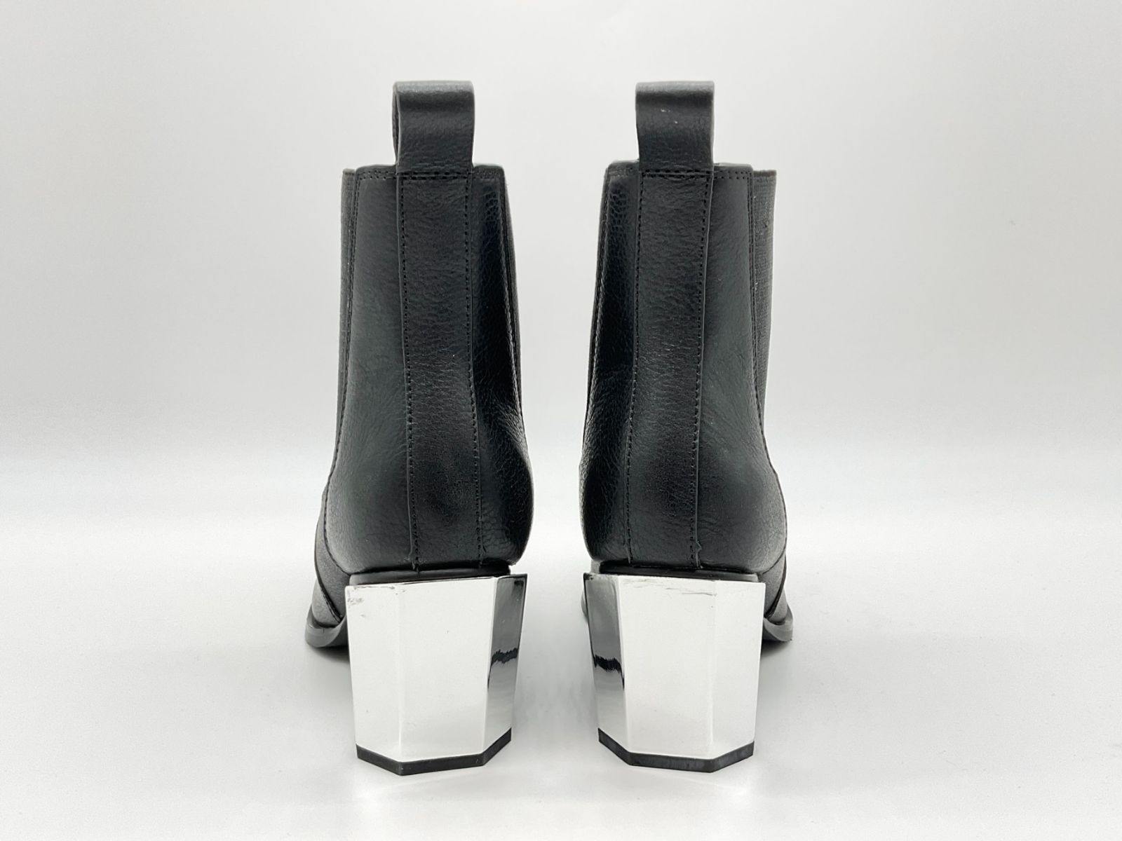 新品　ユナイテッドヌード　Tetra Chelsea Mid ヒールブーツ　35 未使用 UNITED NUDE ユナイテッド ヌード 35 ブラック×シルバー Tetra