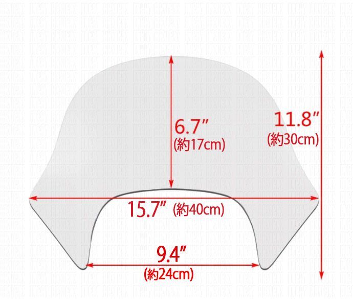 ハーレー クォーターフェアリング用 リップスクリーン スモーク