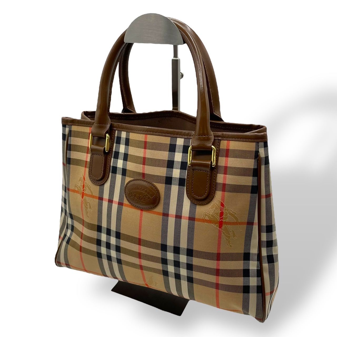 未使用級 Burberry Nova Check Handbag バーバリー ハンドバッグ ノバ 