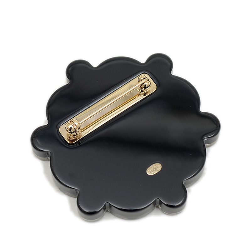 シャネル ココネージュ ブローチ プラスチック|イミテーションパール ブラック