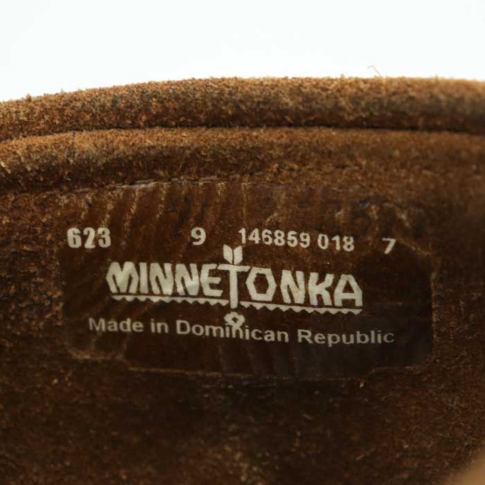 ◇ MINNETONKA ミネトンカ ショート モカシンブーツ サイズ7 ブラック