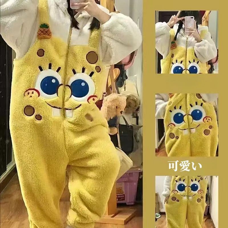 【新品】スポンジ・ボブ 着ぐるみ キャラクター ゴンベ 着ぐるみ 大人用 キャラクター パジャマ コスチューム 部屋着 きぐるみ 衣装 仮装 かわいい ハロウィン コスプレ イベント 体育祭 学園祭 パーティー クリスマス