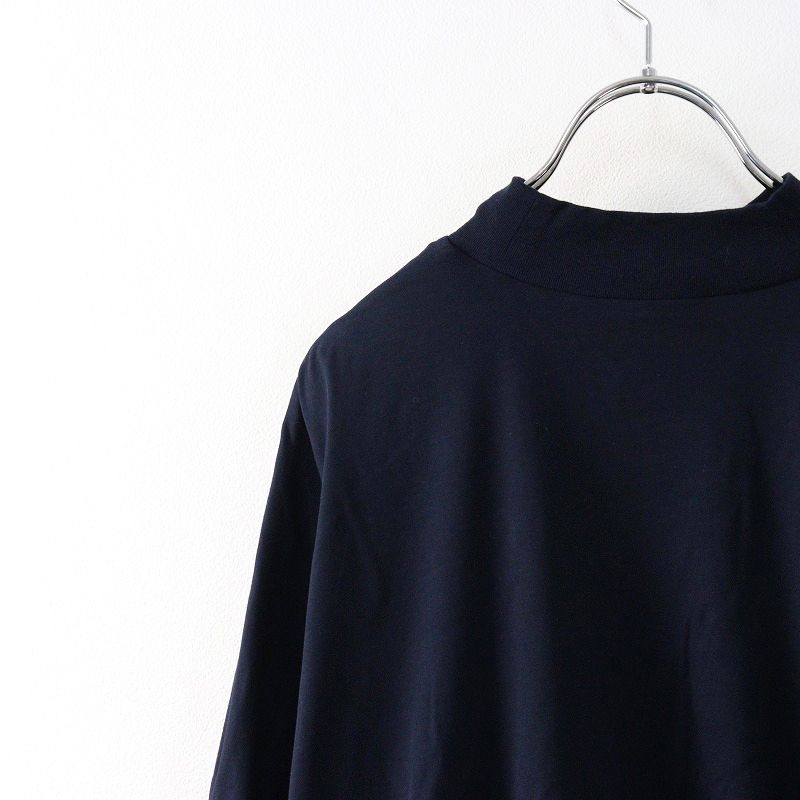 mina perhonen - 美品 2024AW ミナペルホネン mina perhonen painter's palette レース付き モックネック長袖カットソー 40 ネイビー【2400014346725】 美品 2024AW ミナペルホネン mina perhonen painter's palette レース