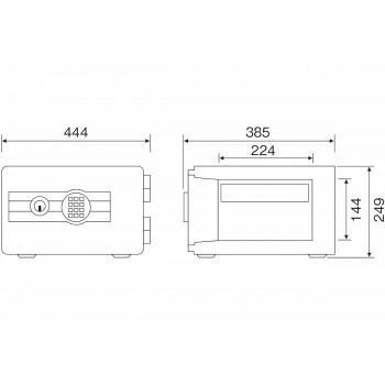ダイヤセーフ 個室タイプ耐火金庫 ホテル＆プライベートセーフ DS23-EK