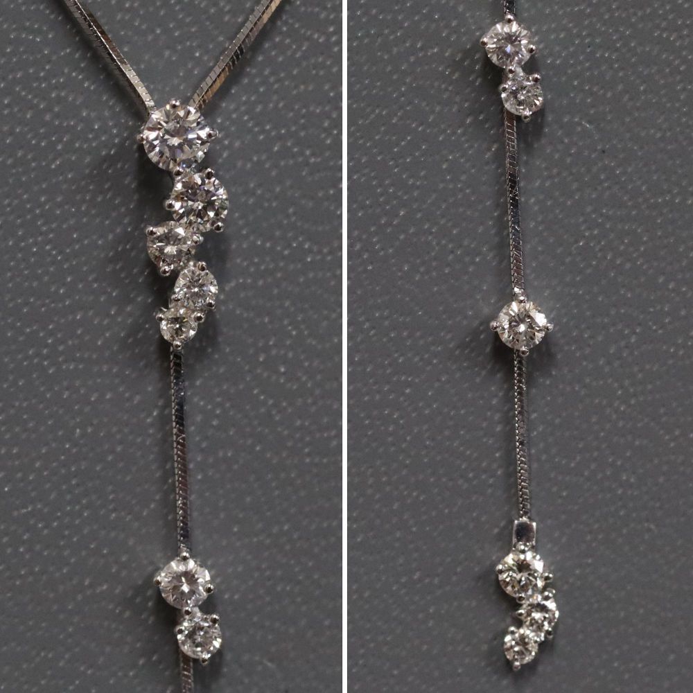 K18WG ダイヤ ネックレス D0.68ct 3.8g | www.bangalegal.com.au