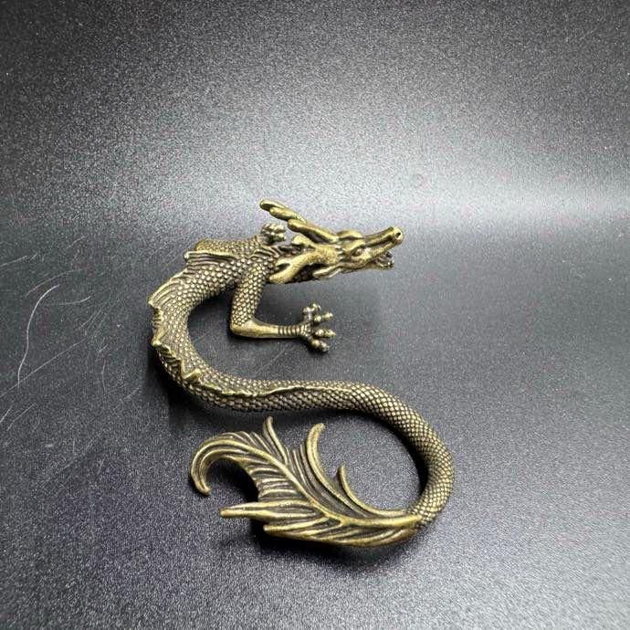 銅 細工 竜 装飾品 工芸品 置物 銅 細工 九龍戯珠 銅皿 銅盤