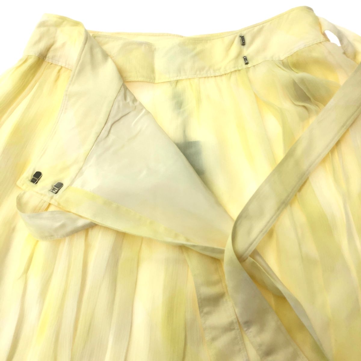 シルクプリーツ巻きスカート サイズ