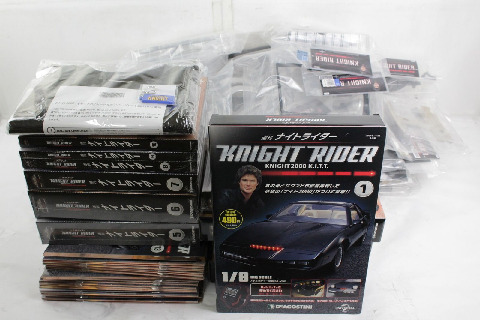 未組立 デアゴスティーニ ナイトライダー ナイト2000 1-110巻セット キーホルダー Tシャツ付き 車 模型 フィギュア ホビー IT1R3JSR9VZC-D-B90-byebye