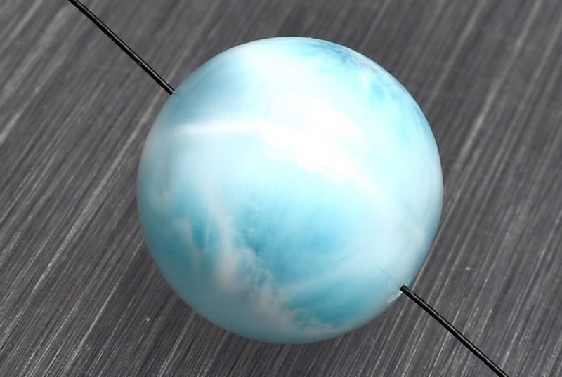 １点物 大珠 三大ヒーリング ラリマー 18mm 大珠 貫通穴 ビーズ パワーストーン 天然石 _P8516 NEXPOTALLINN_EU