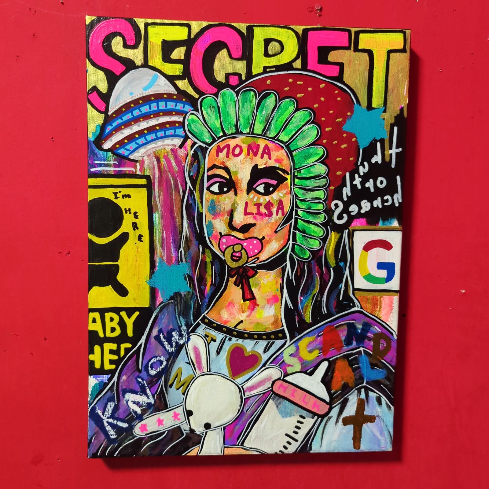 期間限定30％OFF! 【2023年製作】Secret 絵画 現代アート モナリザ #4