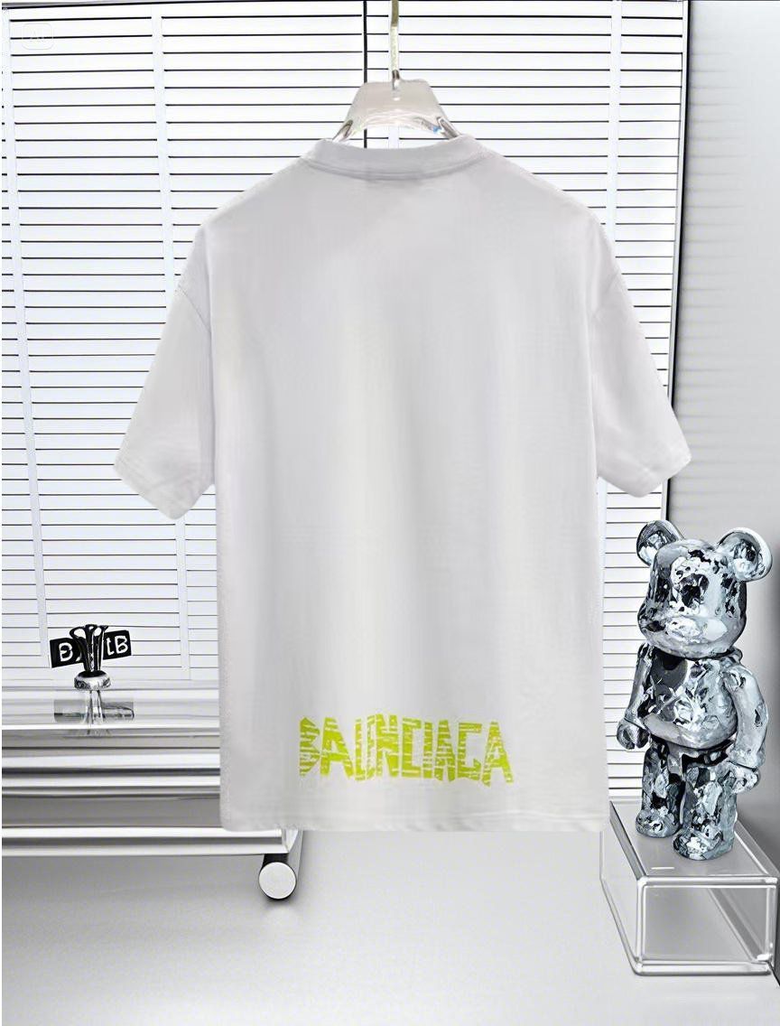 今日 Balenciaga バレンシアガ 25SS プレミアムロゴプリント 円領 T シャツ