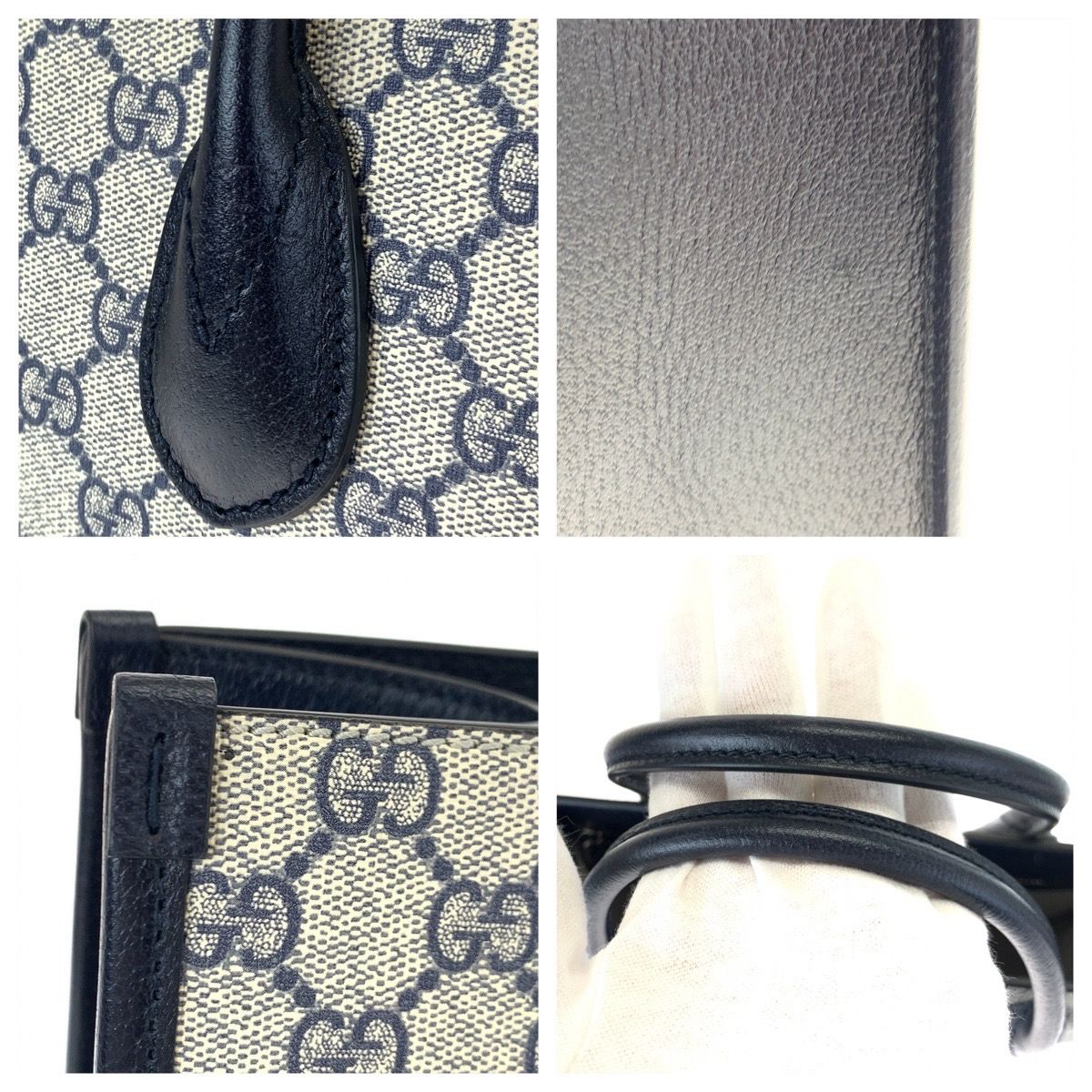 超美品 GUCCI グッチ インターロッキングG ベージュ ブラック 黒 PVC 6741559 トートバッグ ハンドバッグ レディース 405398【 中古】 - メルカリ