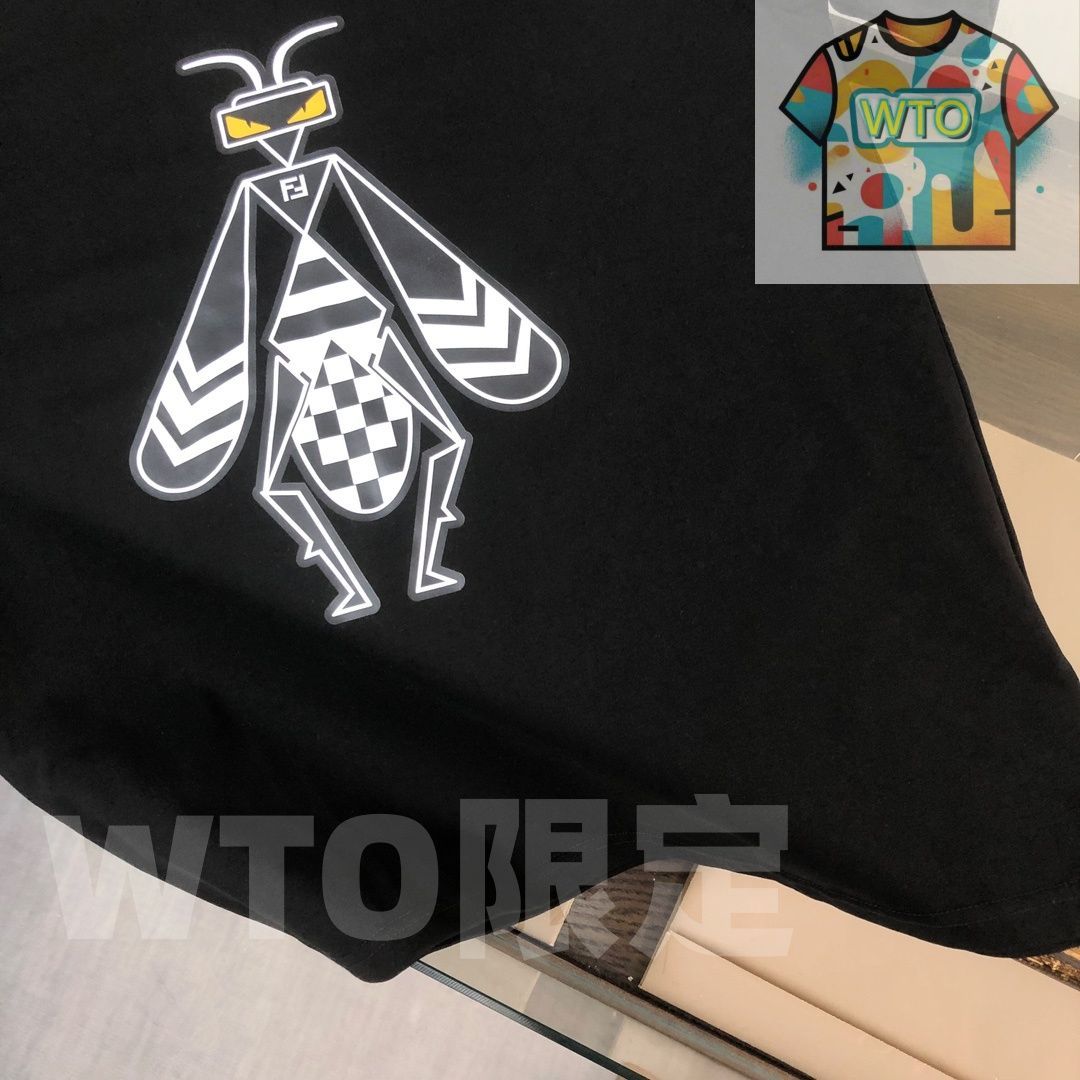 本日限定WTO】FENDI メンズ カジュアルTシャツ 夏用 270g 高品質