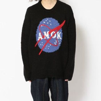 amok x ROYAL FLASH アモク ロイヤルフラッシュ 21AW 別注 NASA KNIT