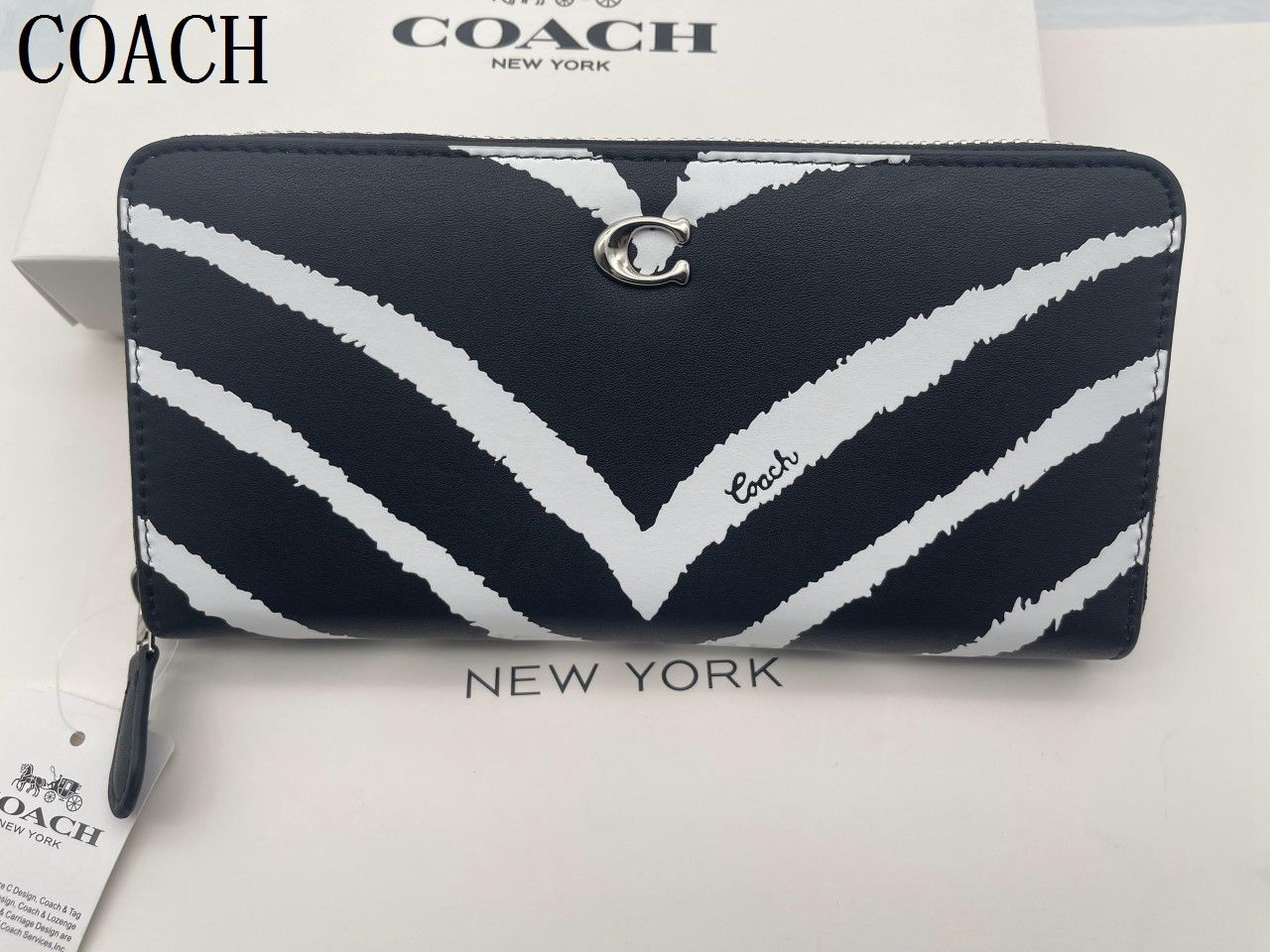 コーチ COACH 長財布 財布 シグネチャー アコーディオンラウンドジップウォレット新品 未使用 贈り物CM591 345  xj0001