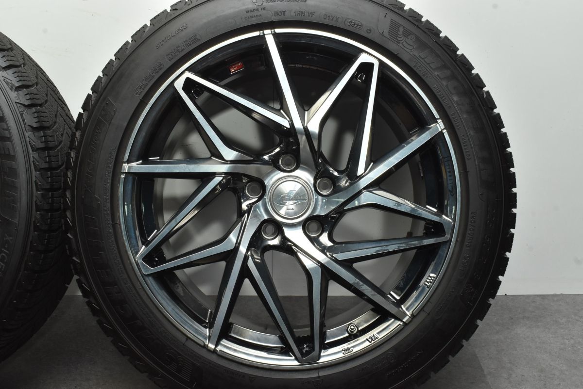 【バリ溝】レオニス IT 18in 8J +42 PCD114.3 ミシュラン X-ICE SNOW 225/50R18 C-HR エスティマ オデッセイ ヴェゼル スカイライン