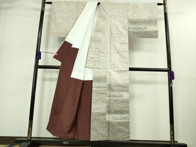 平和屋着物 上 本場飯豊紬 訪問着 ぜんまい織 米沢 齋藤織物謹製 証紙付き DZAA9143kh5