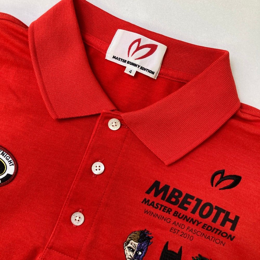 マスターバニーエディション バットマンコラボ ポロシャツ 10周年 4 美品 マスターバニーエディション バットマンコラボ ポロシャツ 10