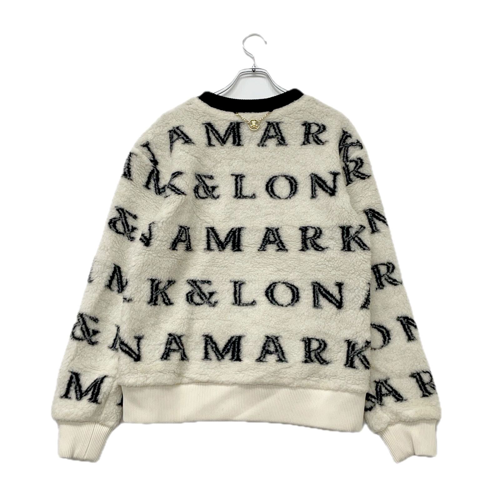 メンズ マークアンドロナ MARK-LONA ブルゾン 48 L 白系 ホワイト クルーネック プルオーバー ボア 裏地付き